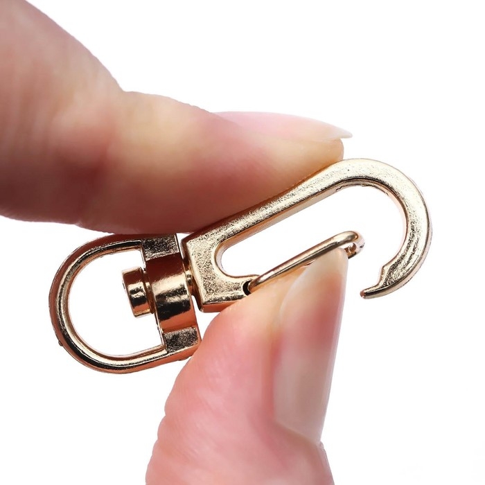 Карабин металлический, 37 × 13 мм / 9,5 × 1,8 мм, 5 шт, цвет золотой Карабин металлический, 37 × 13 мм / 9,5 × 1,8 мм, 5 шт, цвет золотой