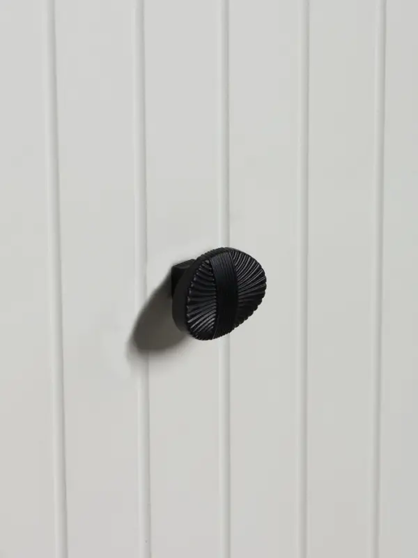 Ручка-кнопка CAPPIO, цинк, d=35 мм, цвет черный, 8 шт.