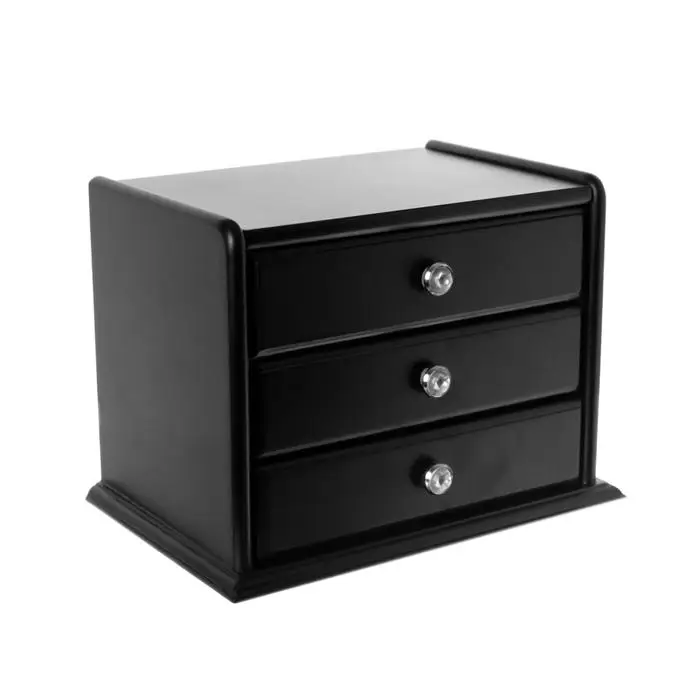 Шкатулка для украшений &laquo;Комод с 2 ящиками&raquo;, дерево, чёрный, 21.5&times;14.5&times;16 см