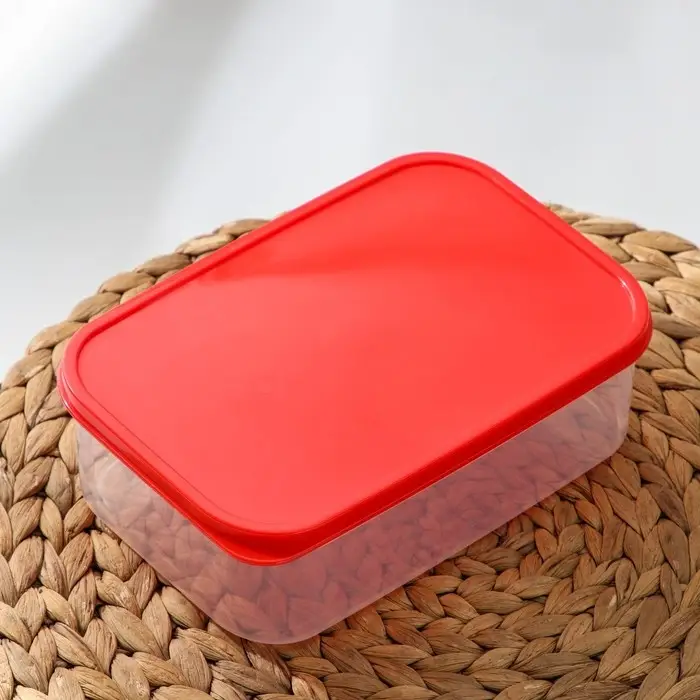 Набор контейнеров пищевых прямоугольных Доляна, 3 шт: 150 мл, 500 мл, 1,2 л, цвет красный Набор контейнеров пищевых прямоугольных Доляна, 3 шт: 150 мл, 500 мл, 1,2 л, цвет красный