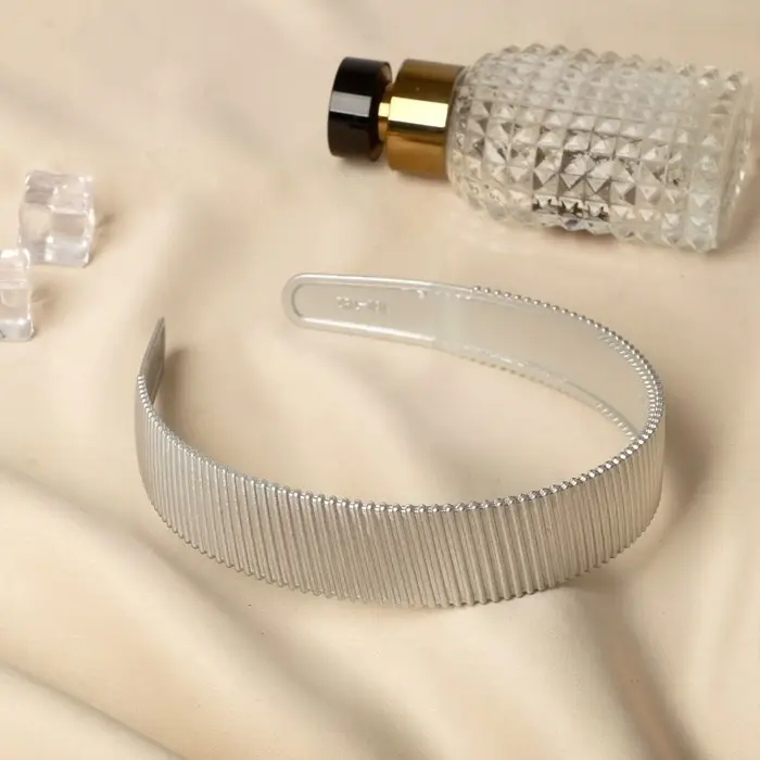 Ободок для волос  Ободок для волос "Эмма" полоски, 2,5 см, серебро золото