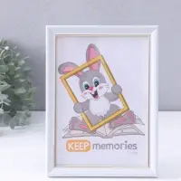Фоторамка для фото 15&times;21 см Keep memories &laquo;Офисная&raquo;, пластик, белый, (пластиковый экран)