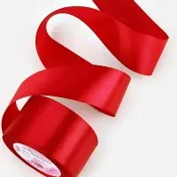 Лента атласная, 50 мм, 23&plusmn;1 м, красная №26