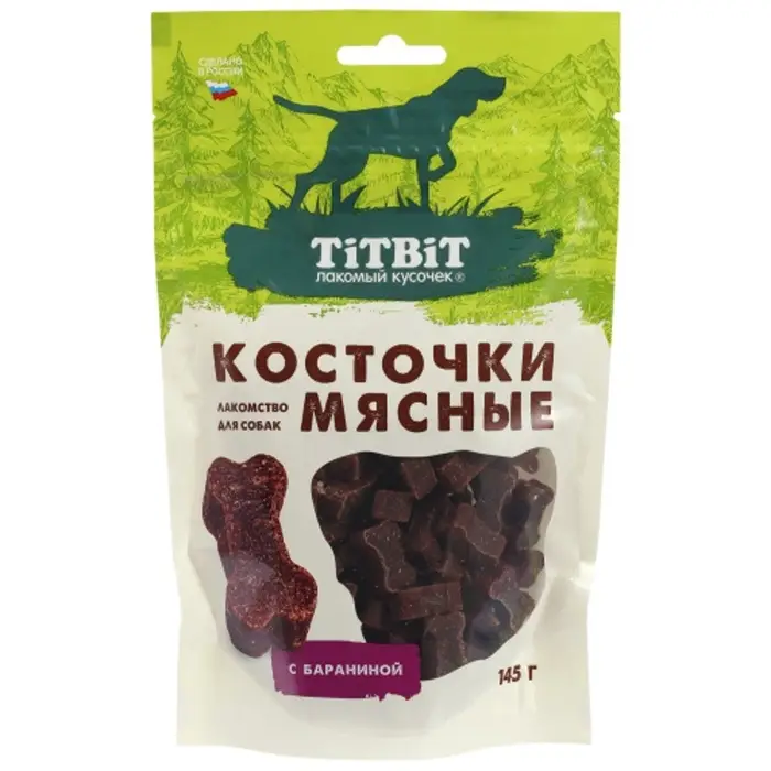 Лакомство из баранины Titbit &laquo;Косточки мясные&raquo; для собак, 145 г