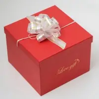 Подарочный бант - шар № 3 золотая полоса, белый, для упаковки подарков