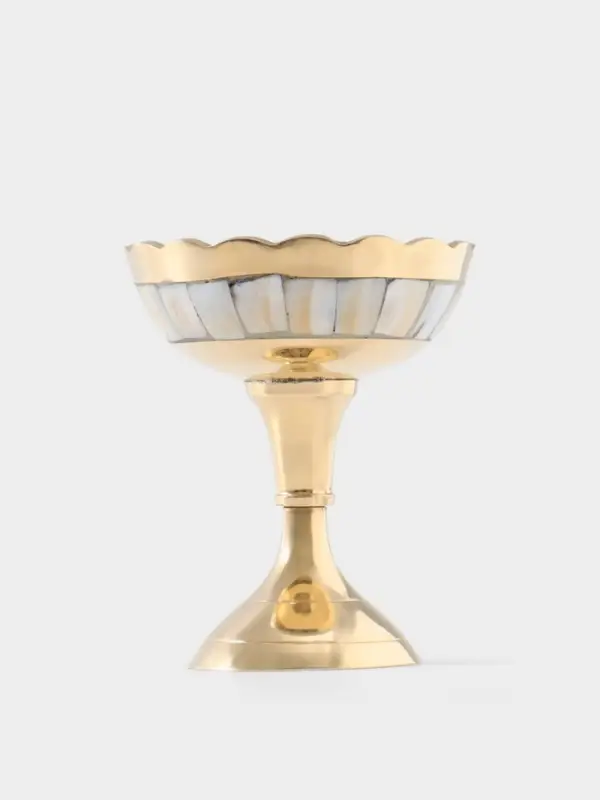 Креманка с ложечкой &laquo;Айс&raquo;, 9.5 см, латунь