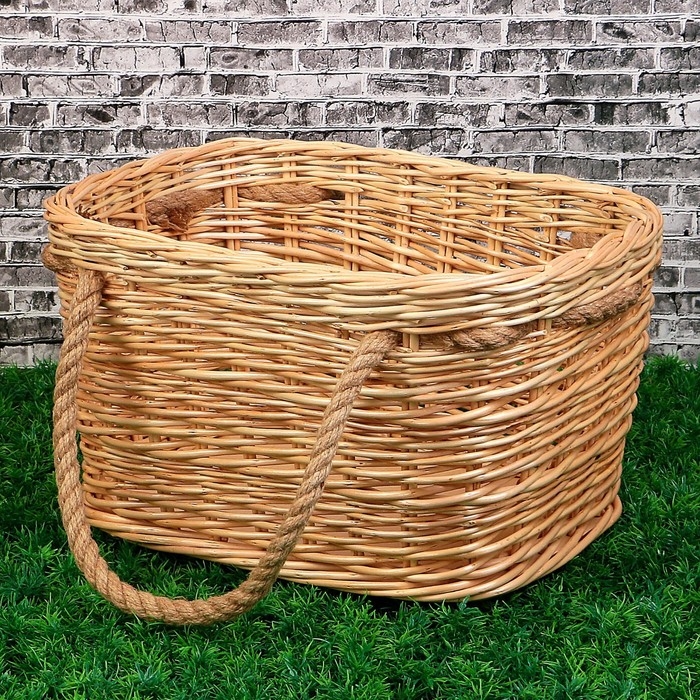 Корзина «Хозяйственная», с ручками, 34/43×24/32×21 см, ручное плетение, лоза Корзина «Хозяйственная», с ручками, 34/43×24/32×21 см, ручное плетение, лоза