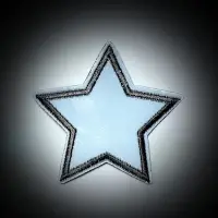 Светоотражающая термонаклейка &laquo;Звезда&raquo;, 6.5&times;6.5 см, цвет серый, цена за 1 штуку