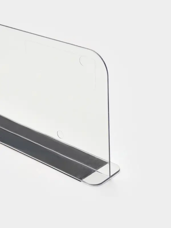 Пластиковый разделитель на Т-основании высотой 15 см, с магнитным скотчем, L=38 см