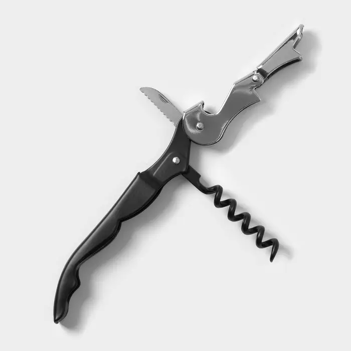 Набор для вина на 2 бутылки Доляна &laquo;Премьер&raquo;, 4 предмета: штопор, пробка, воронка, кольцо