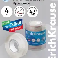 Набор из клейких лент ErichKrause Clear, 18 мм &times; 33 м, прозрачная
