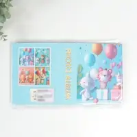 Фотоальбом на 100 фото 10х15 см "Зверята на дне рождении" 4,5х12,5х16,5 см