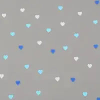 Плёнка для цветов &laquo;Сердечки конфетти&raquo;, прозрачный/сине-голубой, 0.7&times;7.6 м, 40 мкм, 200 г