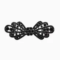 Зажим для кардигана "Ажур", бант, цвет чёрный в сером Зажим для кардигана "Ажур", бант, цвет чёрный в сером