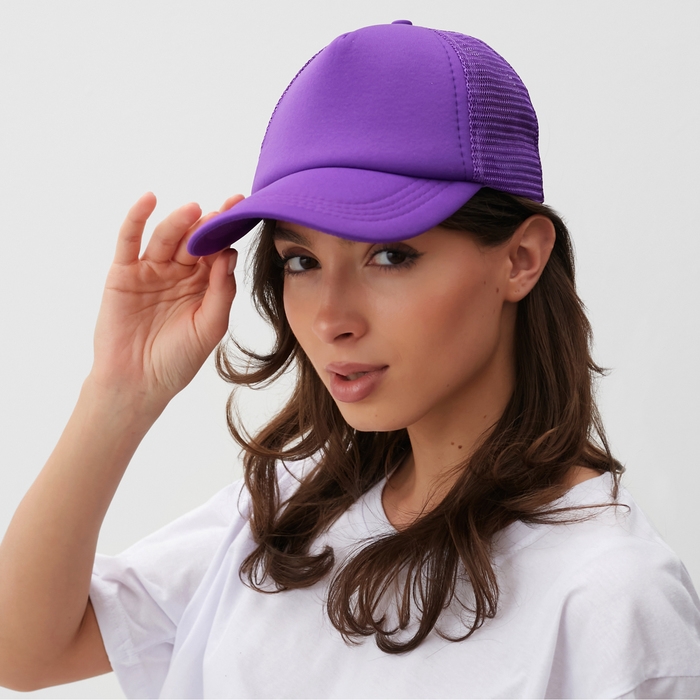 Бейсболка с сеткой MINAKU, цв фиолетовый, р-р 56-58 Бейсболка с сеткой MINAKU, цв фиолетовый, р-р 56-58