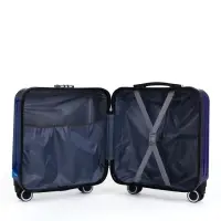 Чемодан детский на колёсах 41 л (S), на молнии, с кодовым замком, 4 колеса, синий