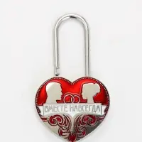 Замок свадебный с ключом «Вместе навсегда», 5.1×7 см Замок свадебный с ключом «Вместе навсегда», 5.1×7 см