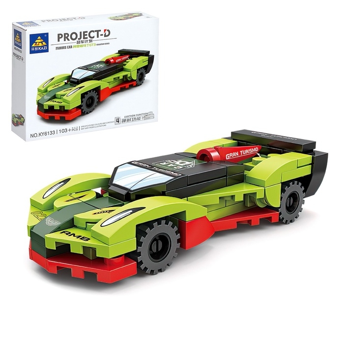 Конструктор блочный для мальчиков Гонка &laquo;Мощные моторы. Торнадо&raquo;, 103 детали