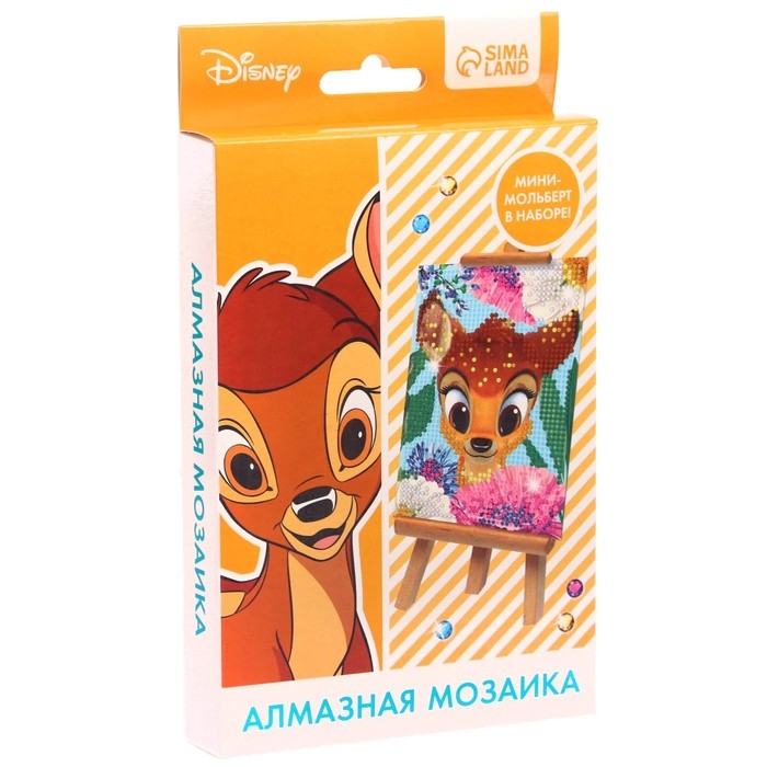 Алмазная мозаика, 16х10.5 см, Бэмби