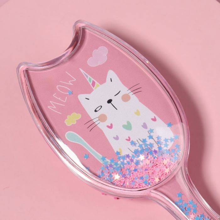 Расчёска - шейкер, 16 (±1) × 6 см, цвет розовый Расчёска - шейкер, 16 (±1) × 6 см, цвет розовый