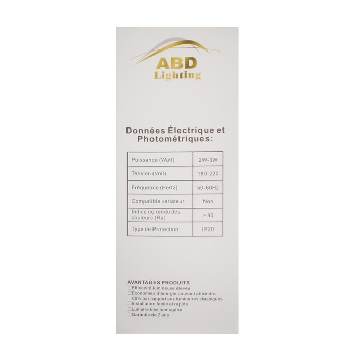 Встраиваемый светильник, для лестницы, 1,5 Вт, 60 Лм, 6500К, IP20, 220 В, белый свет