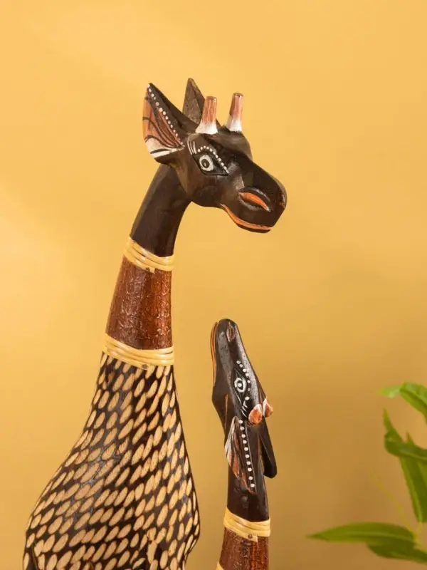 Сувенир "Жирафы" дерево 18х10х60 см, цв. коричневый