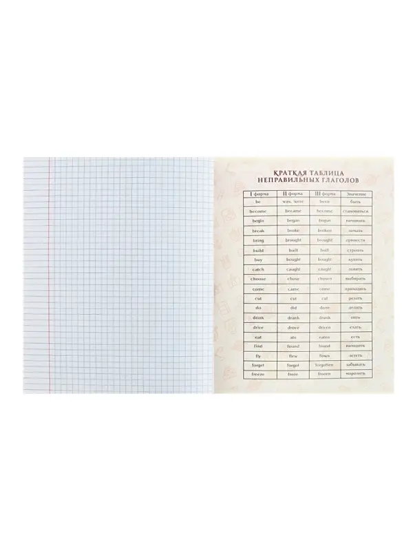 Тетрадь предметная 48 листов в клетку Calligrata &laquo;Журнал. Английский язык&raquo;, картонная обложка, серые листы