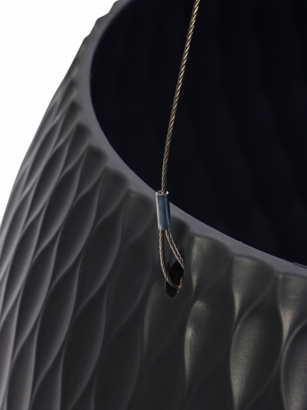 Кашпо "Жемчужина" подвесное 4л, графитовый