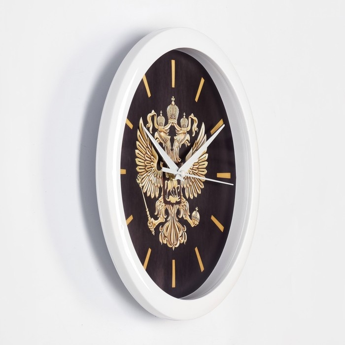 Часы настенные, d-28 см, интерьерные,  Часы настенные, d-28 см, интерьерные, "Герб", бесшумные