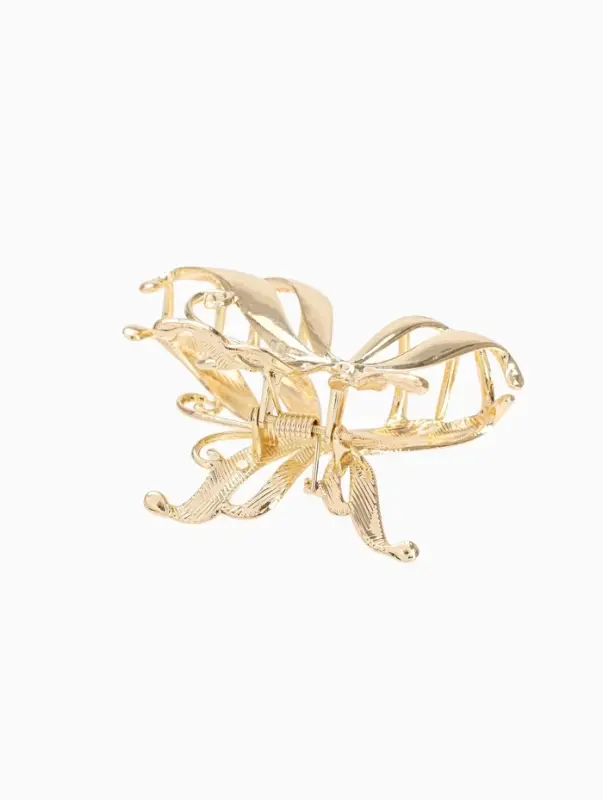 Крабик для волос &laquo;Анисия&raquo;, бабочка, 6.5 см, золотистый