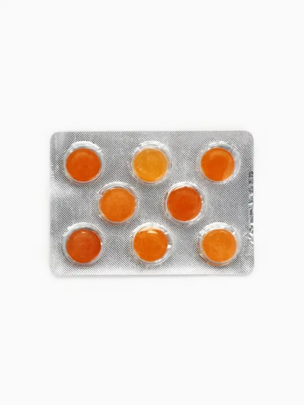 Леденцы в блистере &laquo;Зарплата удвоин&raquo;, вкус: апельсин,16 г