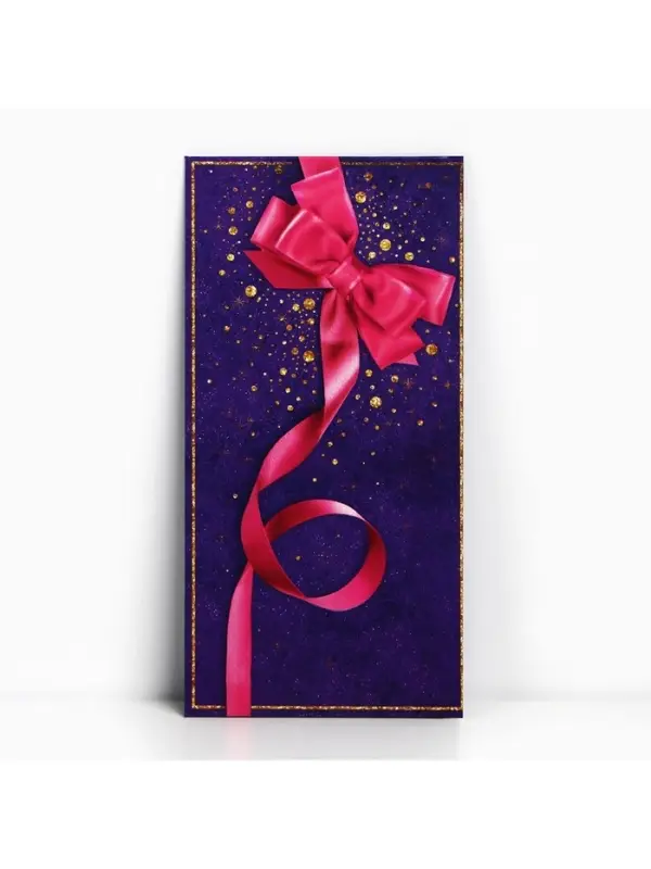 Конверт для денег «Малиновый бант», 16,5 × 8 см