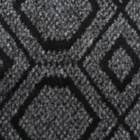 Коврик придверный полукруглый Доляна &laquo;Меандр&raquo;, 44&times;74 см, серебряный