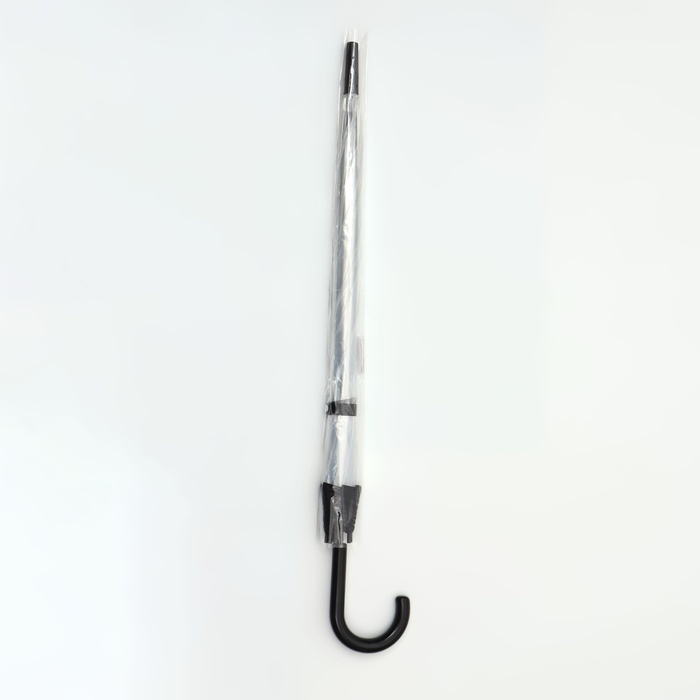 Зонт - трость полуавтоматический «Однотон», 8 спиц, R = 51/58 см, D = 116 см, цвет прозрачный Зонт - трость полуавтоматический «Однотон», 8 спиц, R = 51/58 см, D = 116 см, цвет прозрачный