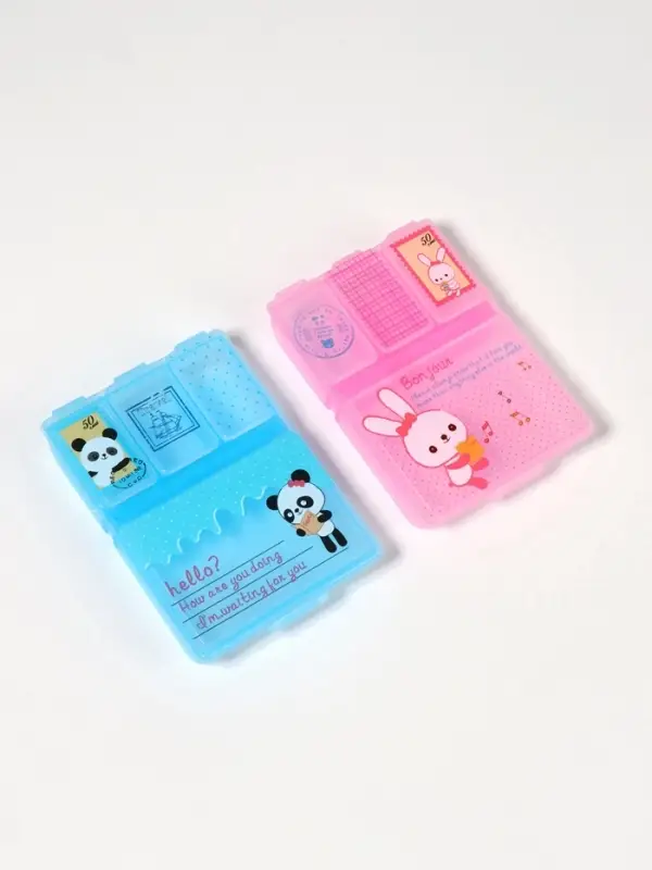 Таблетница, 9.2×6.5×1.6 см, 4 секции, МИКС Таблетница, 9.2×6.5×1.6 см, 4 секции, МИКС