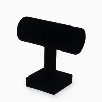 Подставка для часов и браслетов QF &laquo;Мини&raquo;, флок, 7.5&times;13.5&times;13.5 см, чёрная