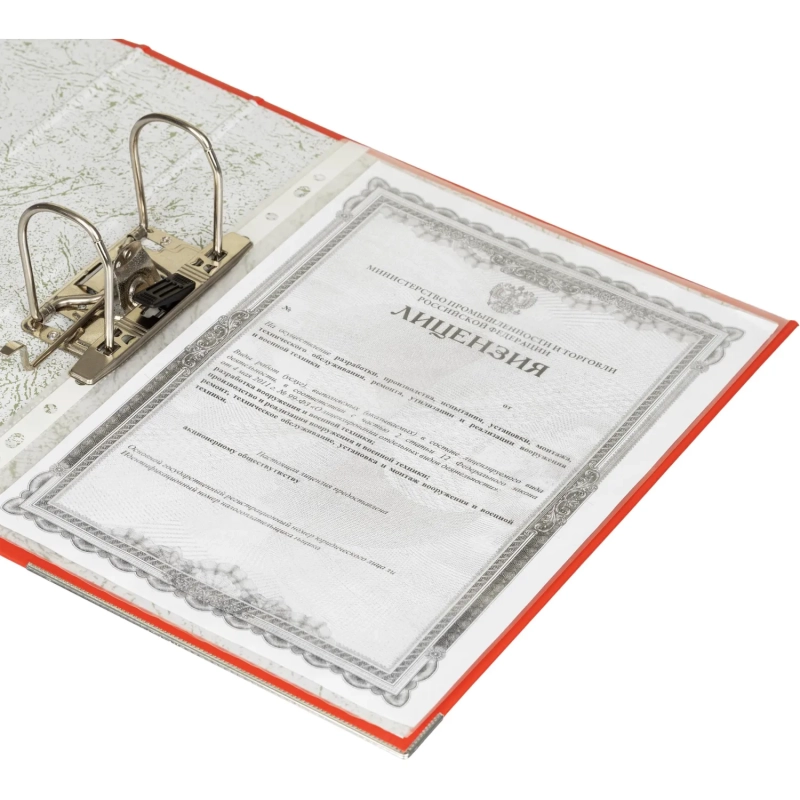 Папка-регистратор 75 мм Attache А4, красная, РР/бумага, мет. уголок