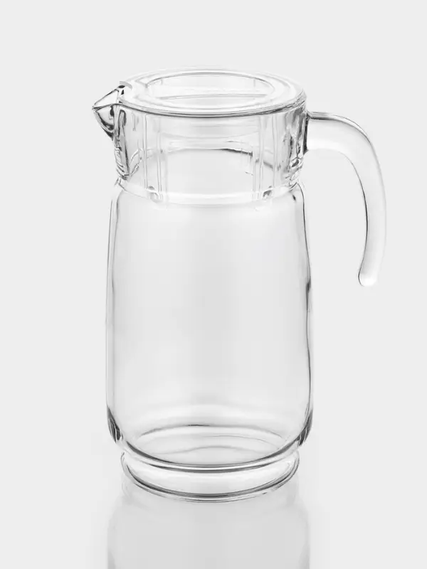 Кувшин Paşabah&ccedil;e Aquatic, 1650 мл, акриловая крышка, стекло, прозрачный