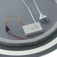 Зеркало интерьерное настенное, с подсветкой, с сенсорной кнопкой, 50&times;50 см