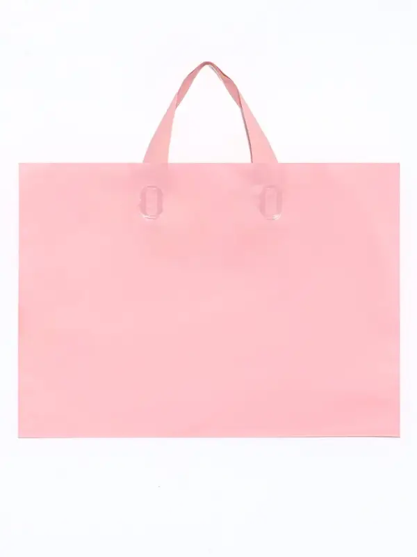 Пакет с петлевой ручкой розовый 35 х 25 х 8 см 80 мкм Пакет с петлевой ручкой розовый 35 х 25 х 8 см 80 мкм