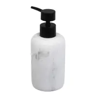 Диспенсер для жидкого мыла тм VETTA Мрамор, 300мл, смола (полирезин), бело-серый, 7,4x7,4x16,5см