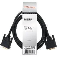 Кабель DVI-D--DVI-D Dual link 25M/25M, 1.8м Telecom <TCG441D-1.8M