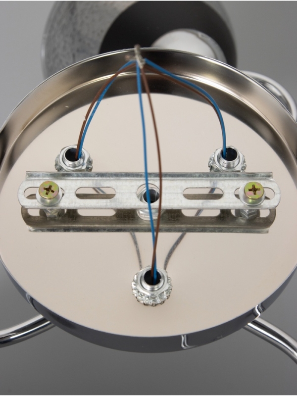 Люстра Люстра "Дождь" 3х40Вт Е27 хром 48х48х24см