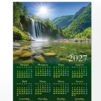 Календарь 2027, настенный, А3 &laquo;Водопад&raquo;
