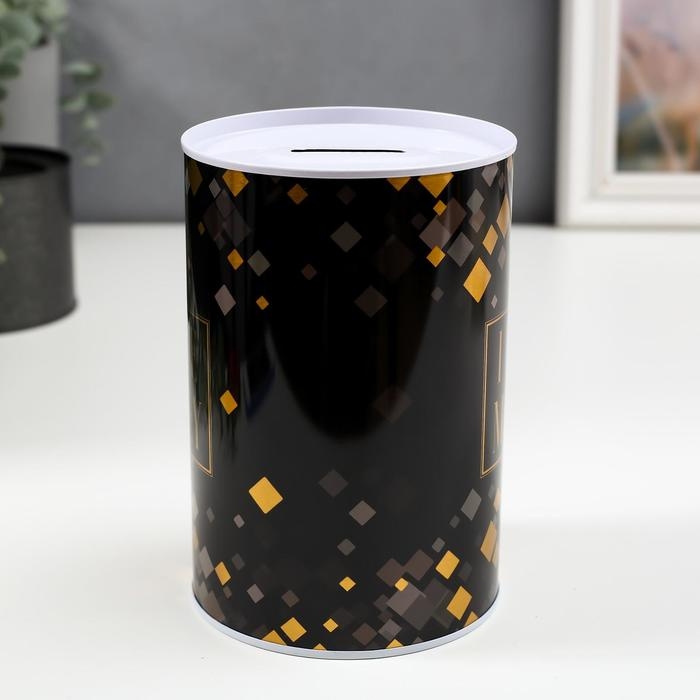 Копилка металл банка Копилка металл банка "Я люблю деньги" золото с чёрным 15х10х10 см