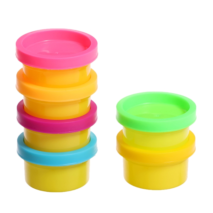 Набор для игры с пластилином «Милый дружок», 6 баночек с пластилином Набор для игры с пластилином «Милый дружок», 6 баночек с пластилином