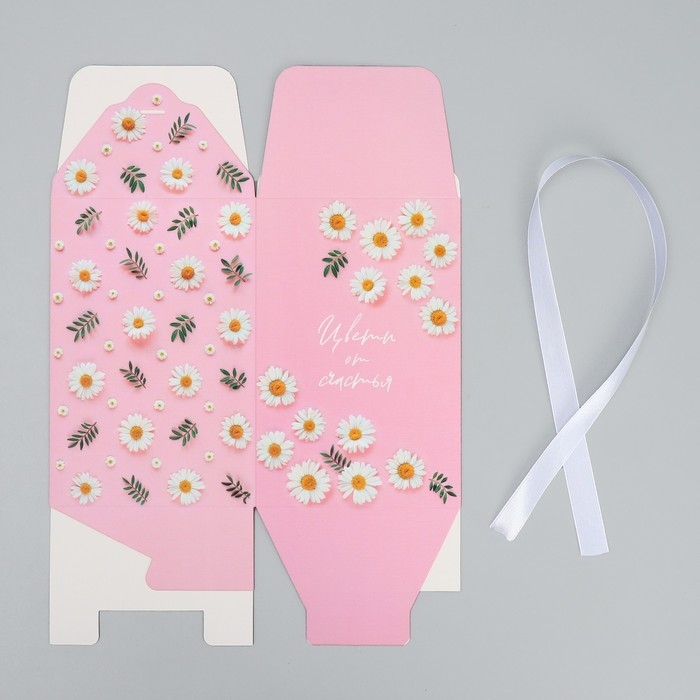 Коробка подарочная складная, упаковка, «Цвети от счастья», 12 х 18 х 12 см Коробка подарочная складная, упаковка, «Цвети от счастья», 12 х 18 х 12 см