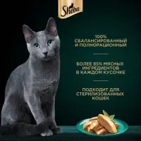 Влажный корм Sheba для кошек с говядиной, паштет, пауч, 75 г