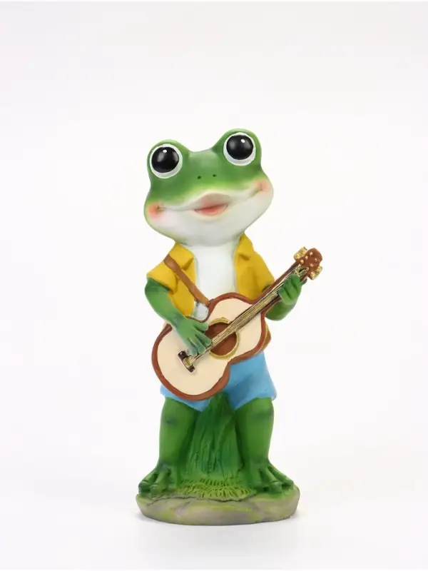 Садовая фигура из полистоуна &laquo;Лягушонок с гитарой&raquo;, 8.5&times;11&times;25 см, Greengo