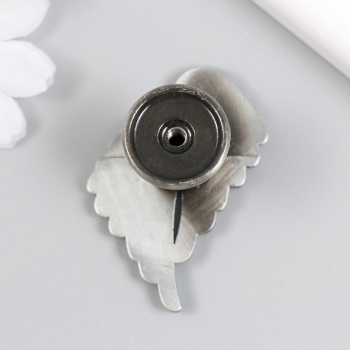 Ручка для шкатулки металл Ручка для шкатулки металл "Крылья ангела" состаренное серебро